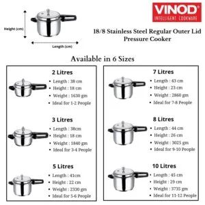 Vinod Stainless Steel6 - The Best Pressure Cookers - Shop Guru Kitchen