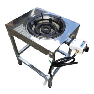 2 Ring Cast Iron Gas Burner With Stand + Regulator