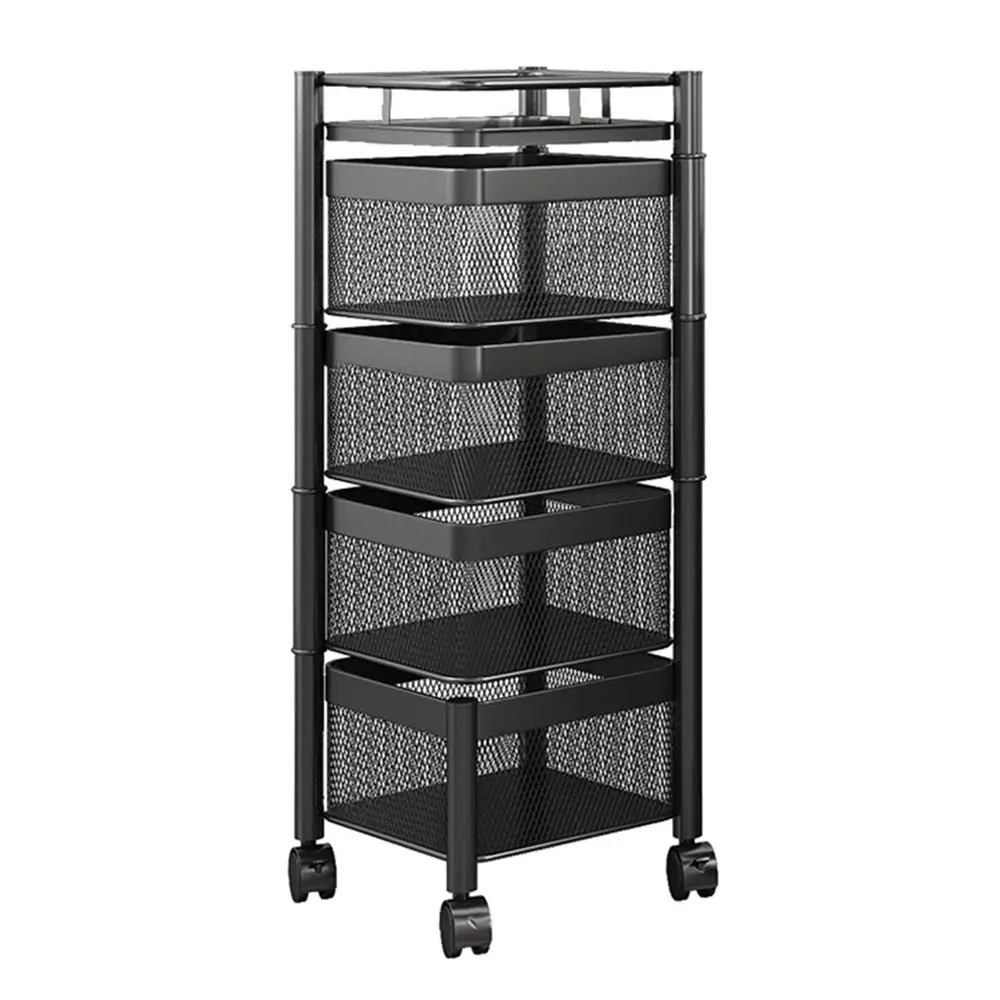 Revolving kitchen Trolley/ Pullout - Axis Trolley 4 Tier with Wheels1