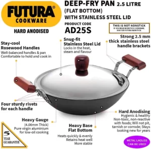 Hawkins Futura 2.5 Litres Hard Anodised Deep Fry Pan1 - The Best Pressure Cookers - Shop Guru Kitchen