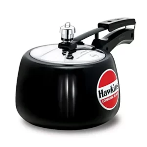 Enjoy cooking with Hawkins 3 Litres Contura Pressure Cooker; the perfect combination of convenience, quality and safety. Hawkins pressure cooker.
